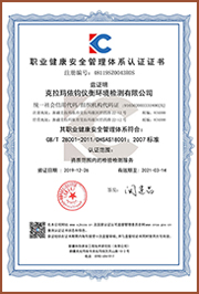 钧仪衡环境管理体系认证证书